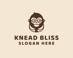 Monkey Boss Businessman logo design