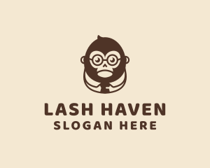 Monkey Boss Businessman logo design