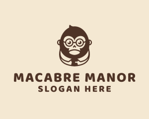 Monkey Boss Businessman logo design