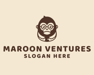 Monkey Boss Businessman logo design