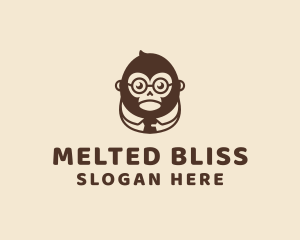 Monkey Boss Businessman logo design