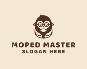 Monkey Boss Businessman logo design