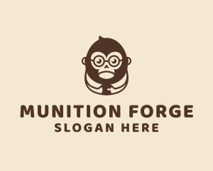 Monkey Boss Businessman logo design