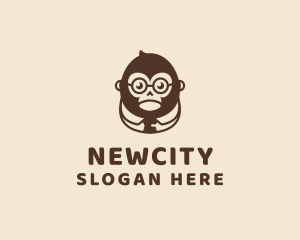 Monkey Boss Businessman logo design