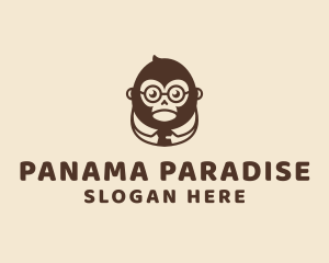 Monkey Boss Businessman logo design