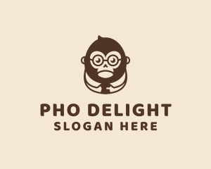 Monkey Boss Businessman logo design