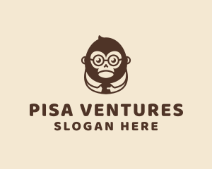 Monkey Boss Businessman logo design