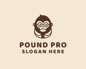 Monkey Boss Businessman logo design