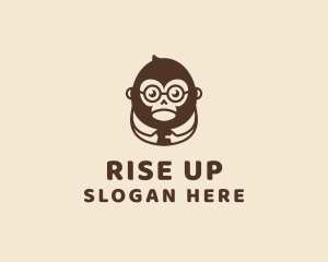 Monkey Boss Businessman logo design