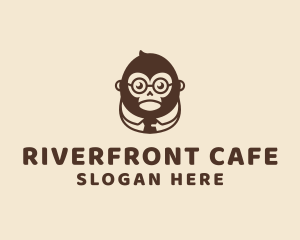 Monkey Boss Businessman logo design