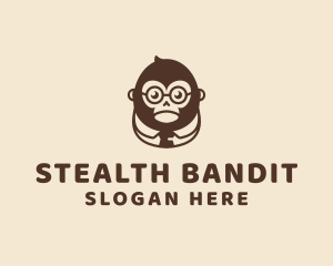 Monkey Boss Businessman logo design