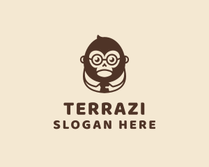 Monkey Boss Businessman logo design