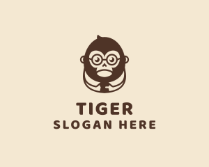 Monkey Boss Businessman logo design