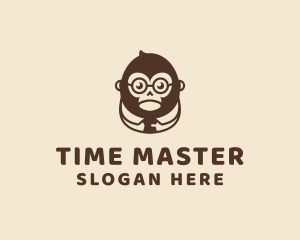 Monkey Boss Businessman logo design