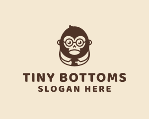 Monkey Boss Businessman logo design