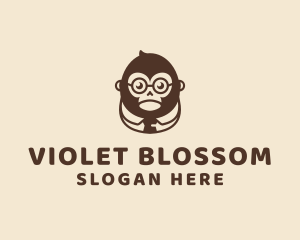 Monkey Boss Businessman logo design