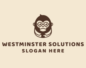 Monkey Boss Businessman logo design