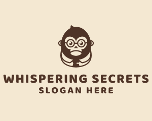 Monkey Boss Businessman logo design