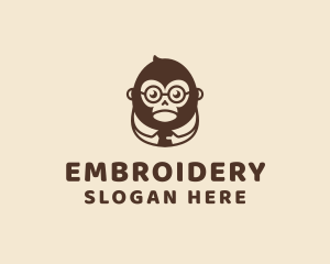 Monkey Boss Businessman logo design