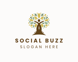 Human Social Tree logo design