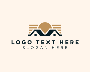 Roofing - Housing Roof Construction logo design
