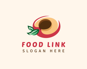 Fresh Peach Fruit logo design