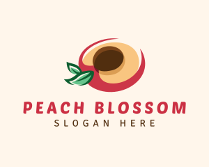 Peach - Fresh Peach Fruit logo design