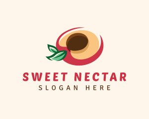 Fresh Peach Fruit logo design