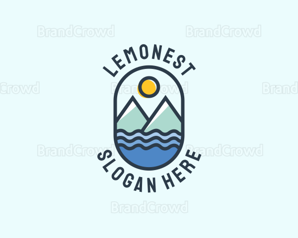 Ocean Mountain Camping Outdoor Logo