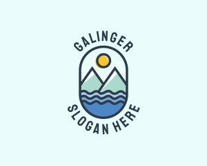 Mountain - Ocean Mountain Camping Outdoor logo design