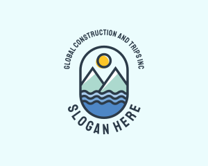 Camp - Ocean Mountain Camping Outdoor logo design