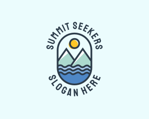 Ocean Mountain Camping Outdoor logo design