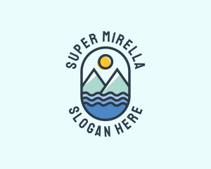 Sea - Ocean Mountain Camping Outdoor logo design