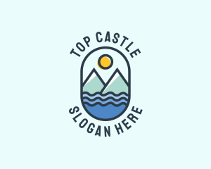 Environmental - Ocean Mountain Camping Outdoor logo design