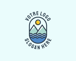 Tourism - Ocean Mountain Camping Outdoor logo design
