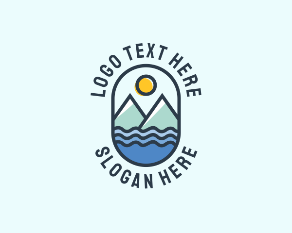 Summit - Ocean Mountain Camping Outdoor logo design