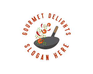 Spicy  Wok Cooking logo design