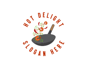 Spicy  Wok Cooking logo design