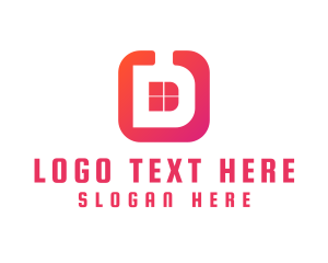 Modern D App logo design