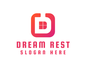 Modern D App logo design