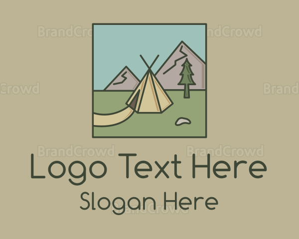 Teepee Outdoor Camping Logo