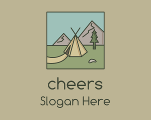 Teepee Outdoor Camping logo design