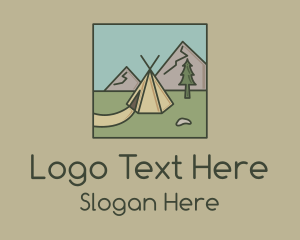 Teepee Outdoor Camping Logo