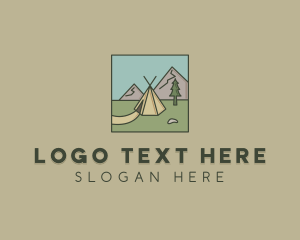 Woods - Teepee Outdoor Camping logo design