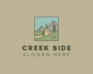 Teepee Outdoor Camping logo design