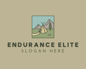 Teepee Outdoor Camping logo design