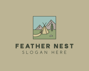 Teepee Outdoor Camping logo design