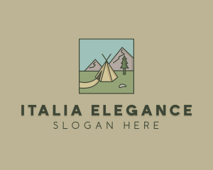 Teepee Outdoor Camping logo design