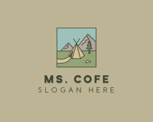 Teepee Outdoor Camping logo design