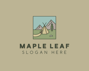 Teepee Outdoor Camping logo design